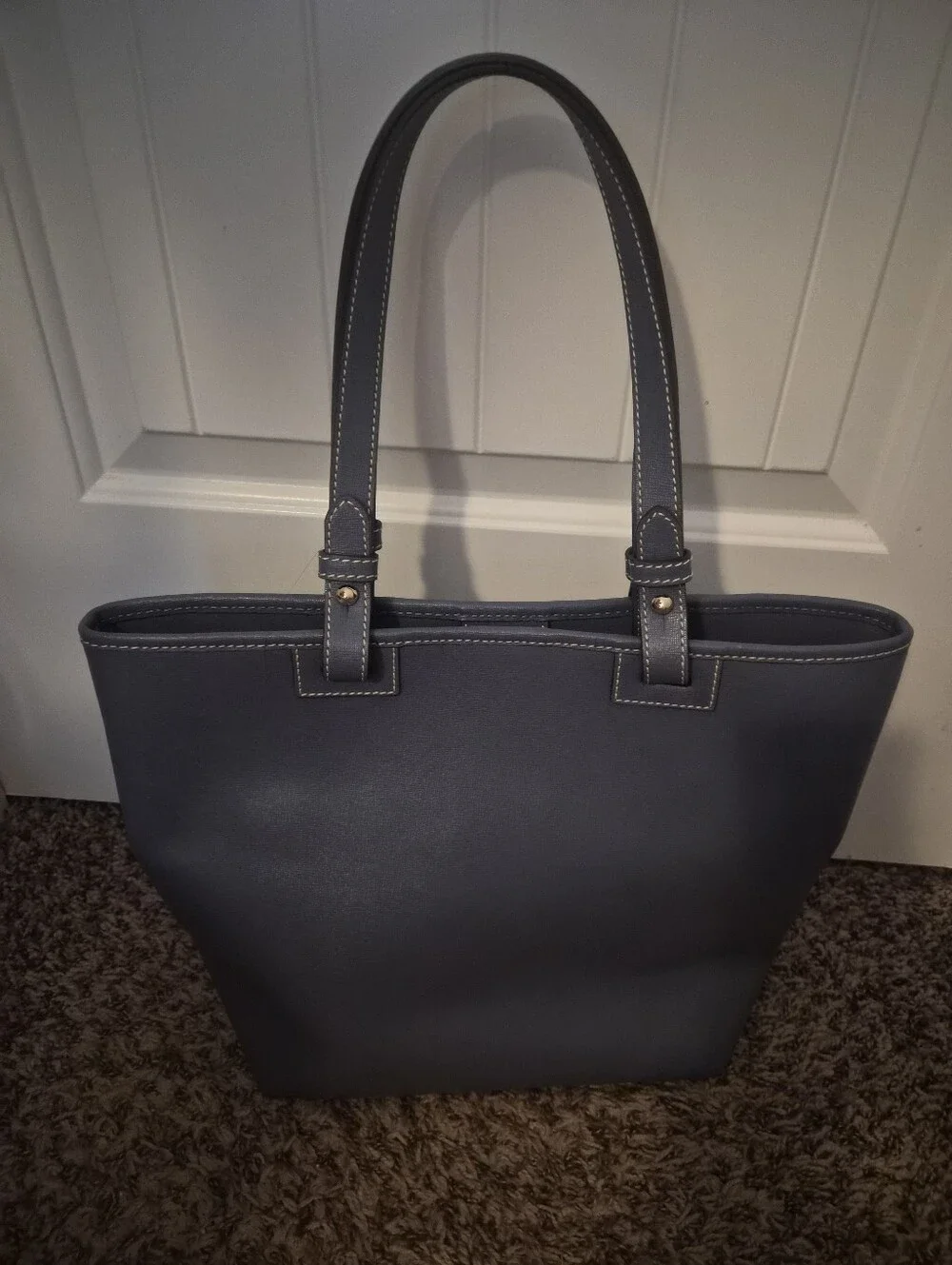 Like New Dooney and Bourke Grey Saffiano Leather Tote